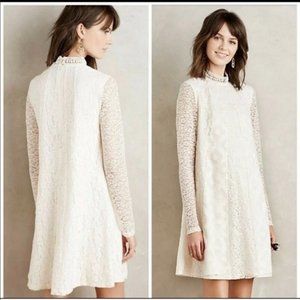 Anthropologie Hd in Paris Lace Cream Dress